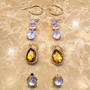 Set of 4 Pairs of Pierced Earrings